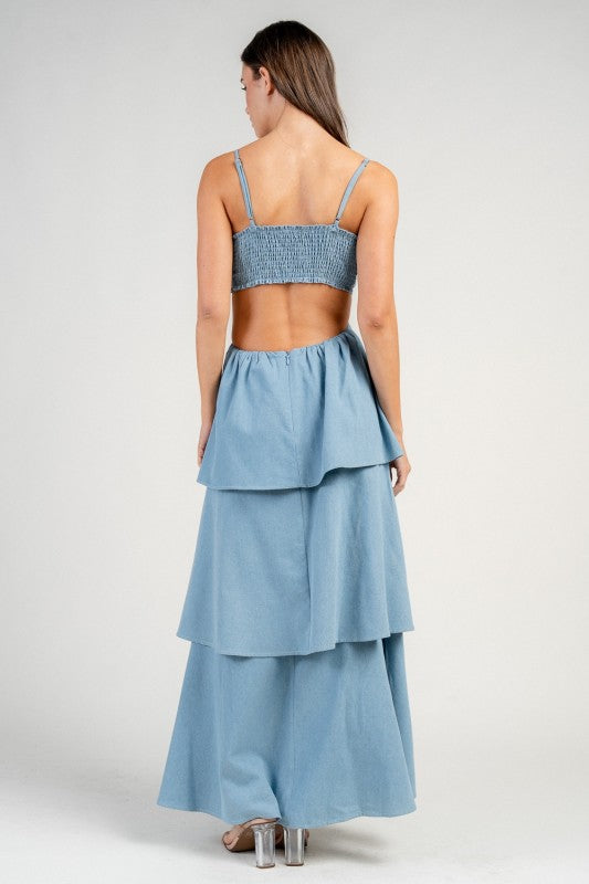 VALENTINA DENIM MAXI DRESS