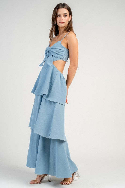VALENTINA DENIM MAXI DRESS