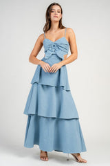 VALENTINA DENIM MAXI DRESS