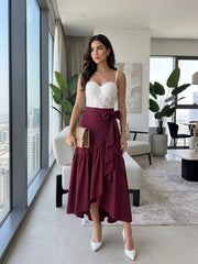 JENNIFER WINE SKIRT